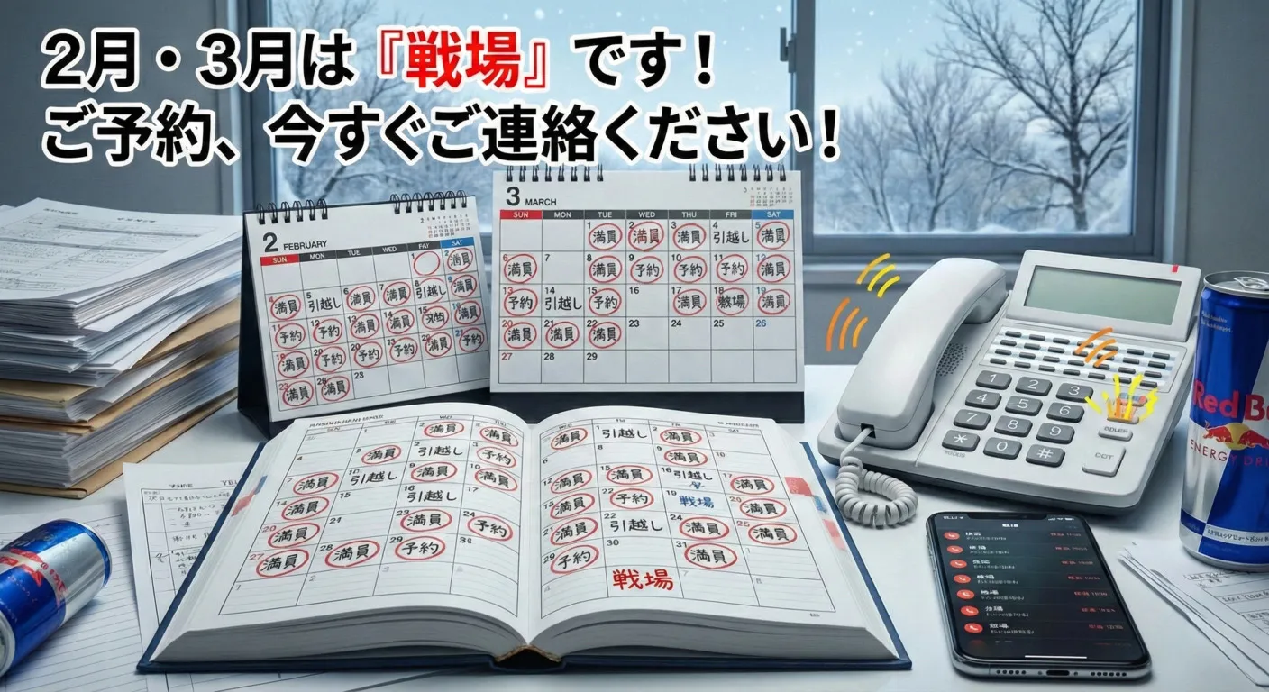 【本音で書きます】2月・3月の引越しシーズン、直前の依頼は「危険」です。